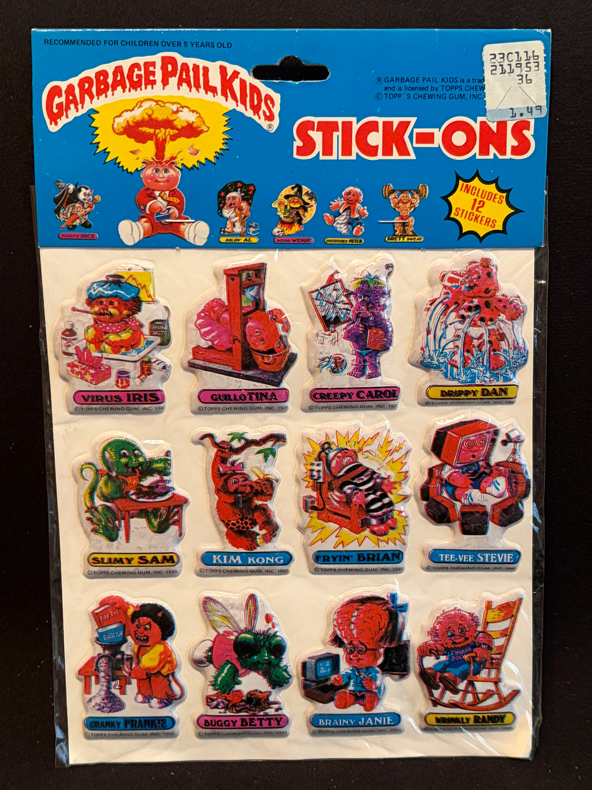 1986 Garbage Pail Kids Imperial Toys Products