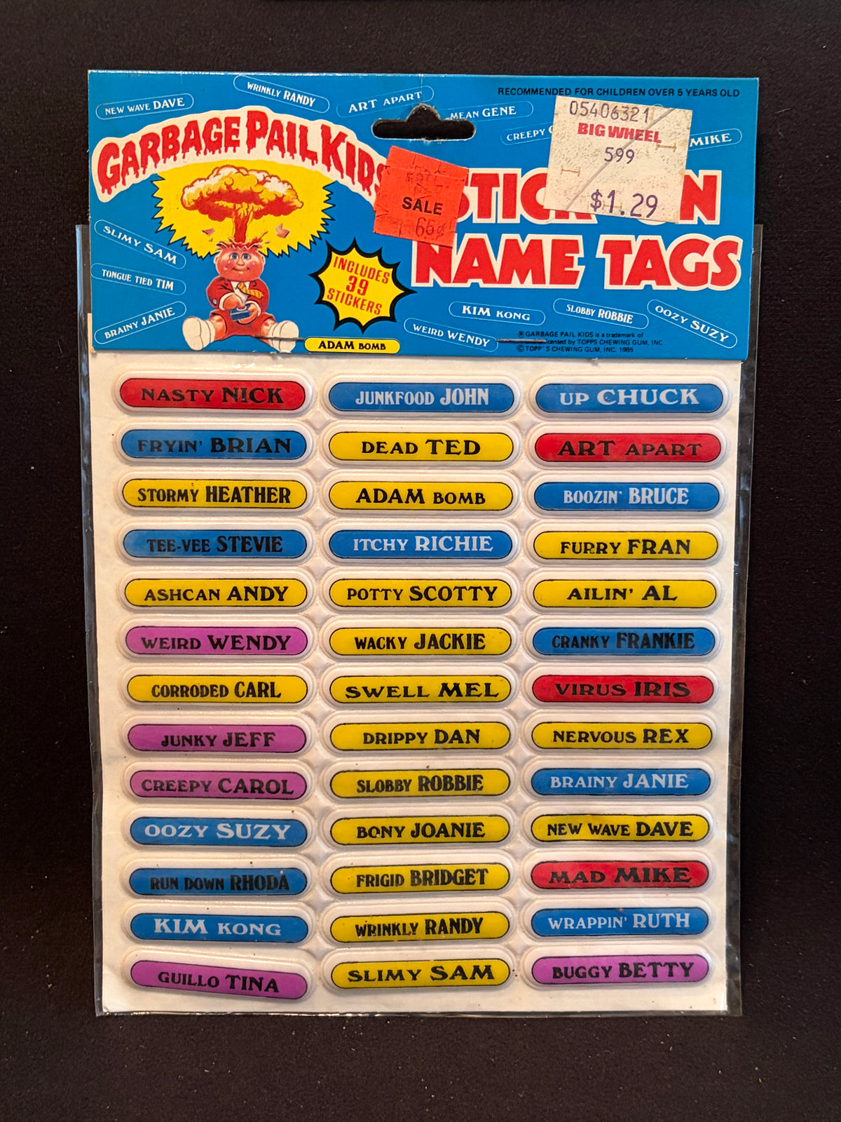 1986 Garbage Pail Kids Imperial Toys Products