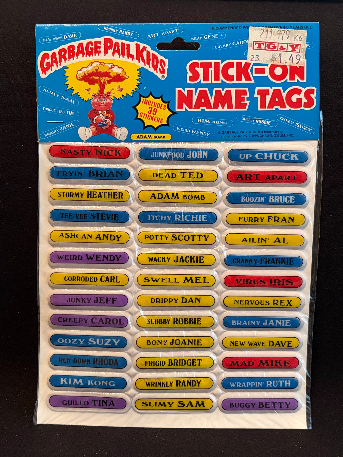 1986 Garbage Pail Kids Imperial Toys Products