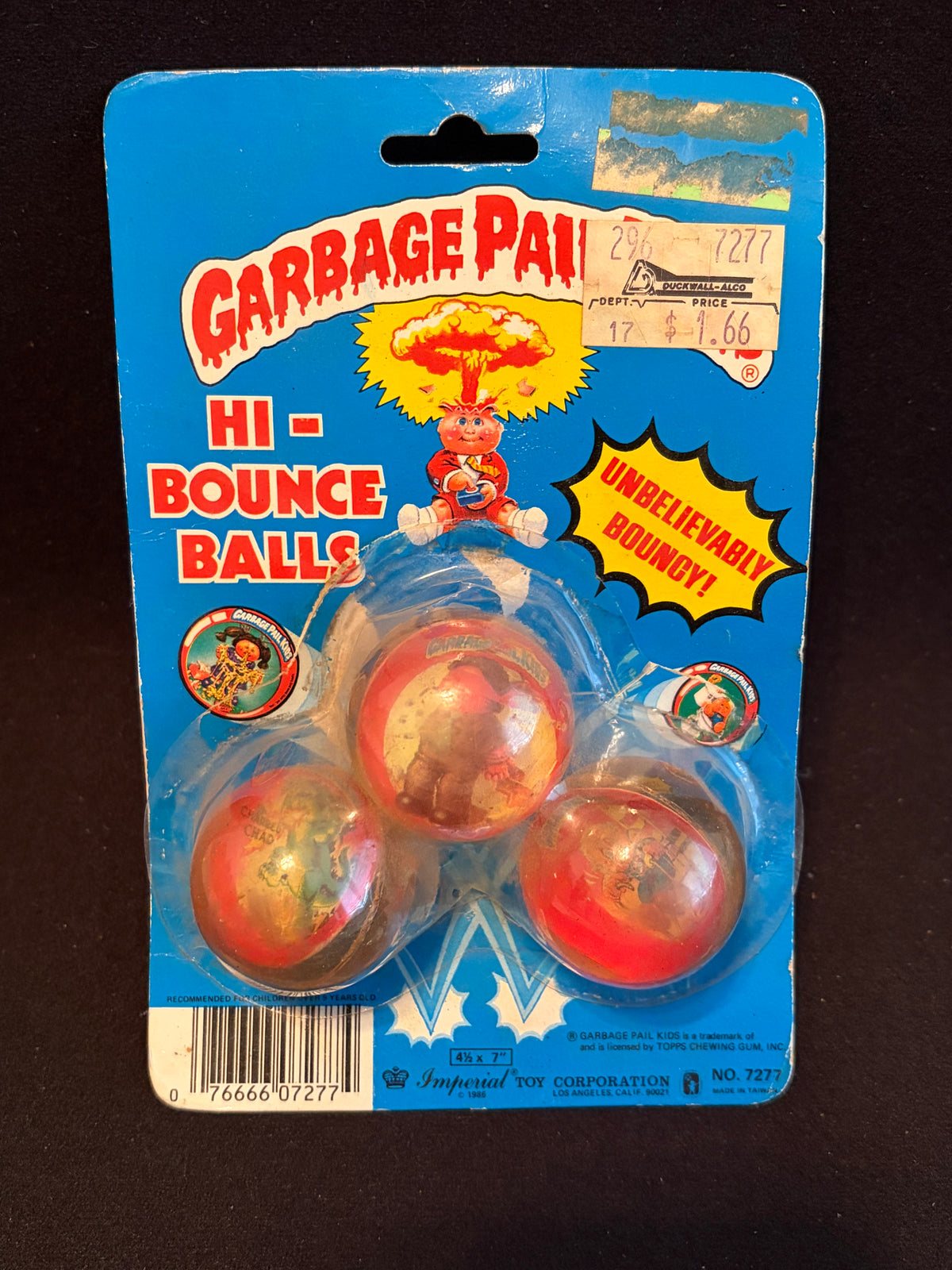 1986 Garbage Pail Kids Imperial Toys Products