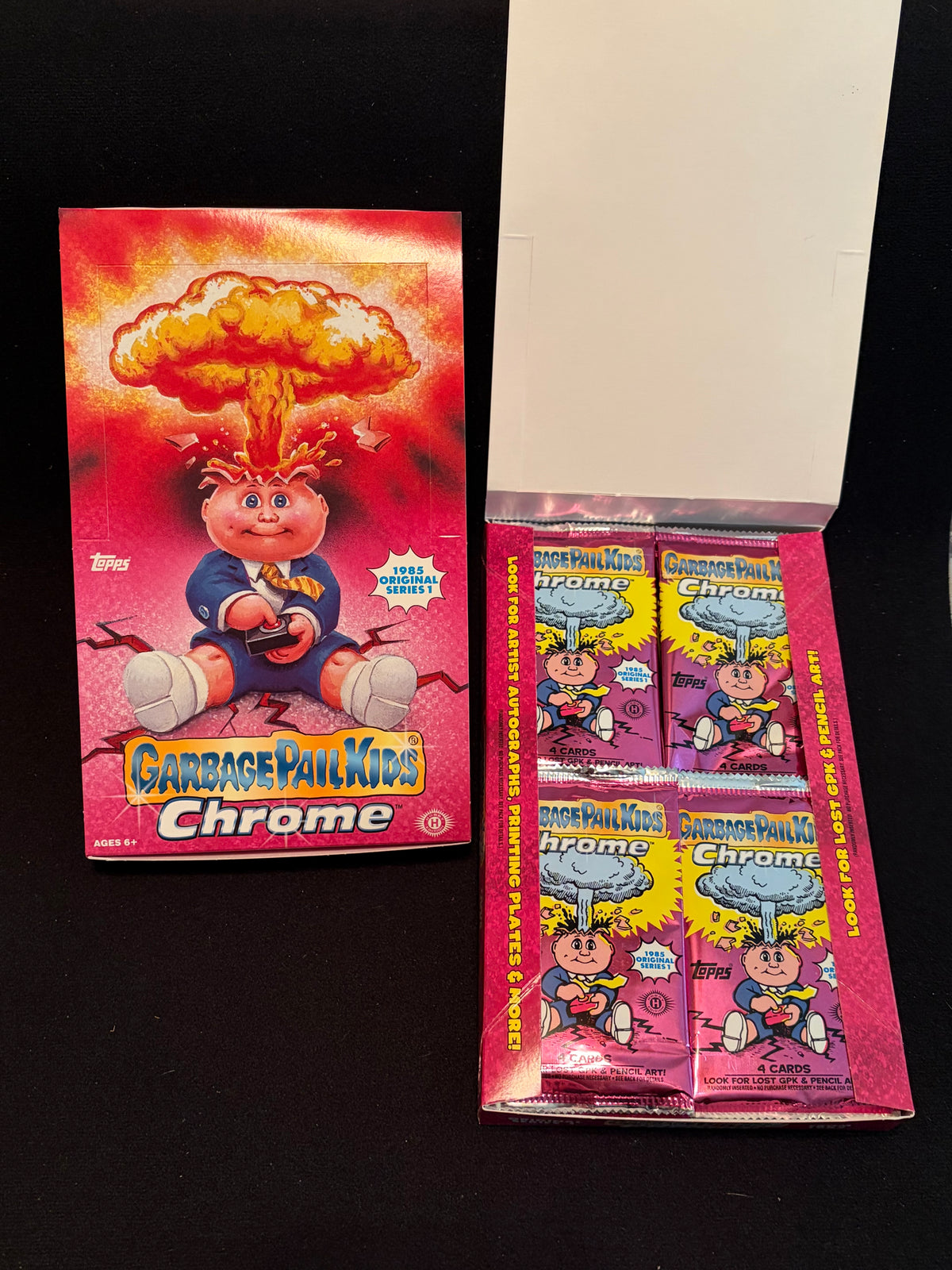 Garbage Pail Kids Chrome Series 1 EMPTY Hobby Box With Wrappers