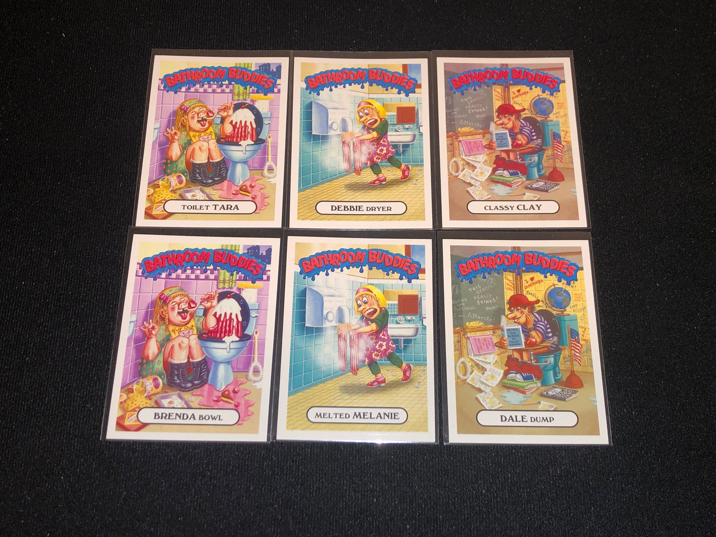 Garbage Pail Kids American As Apple Pie (AAAP) 6 Card Bathroom Buddies Insert Set