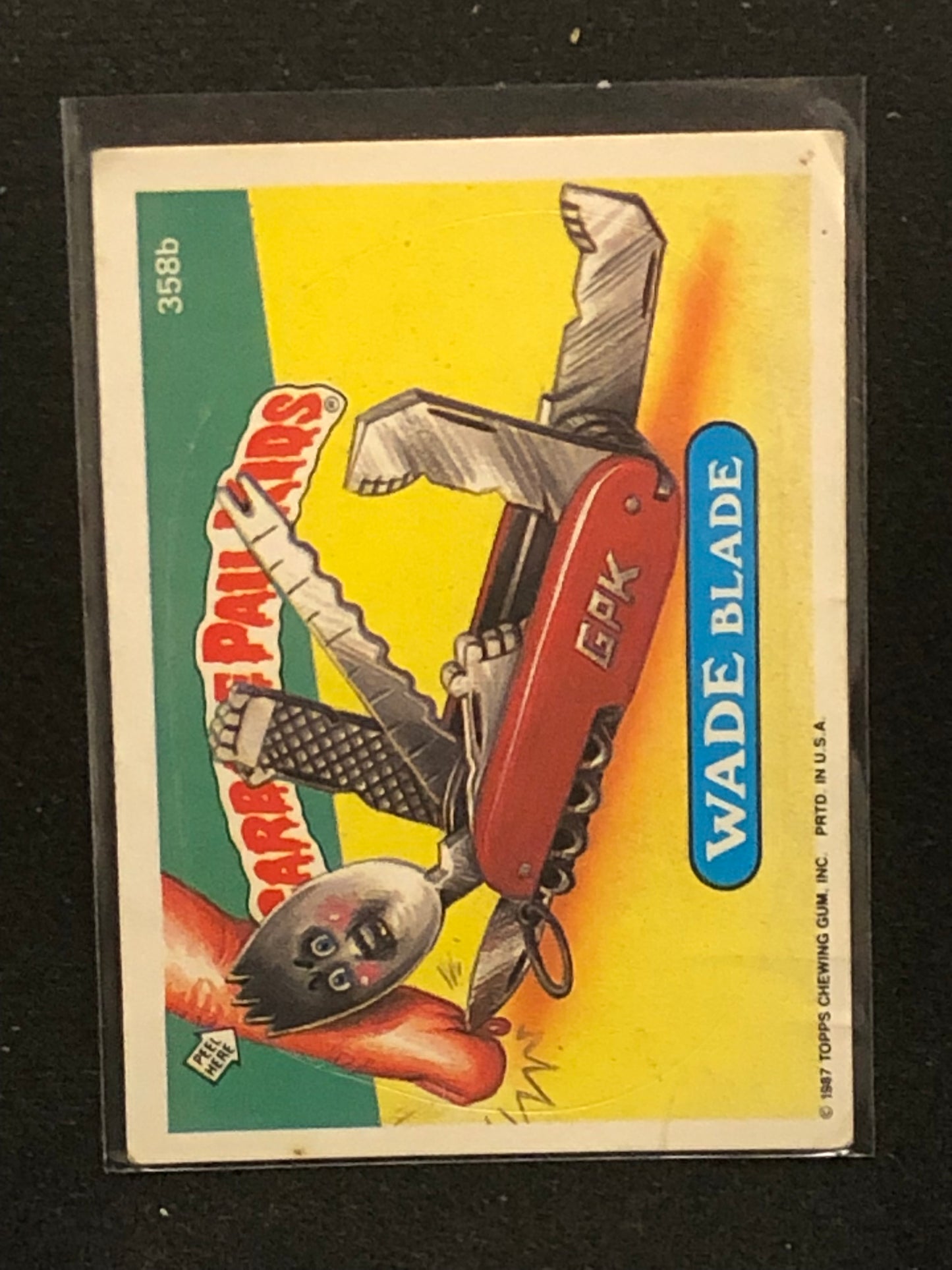 Garbage Pail Kids Original Series 9 (os9) 358b Wade Blade