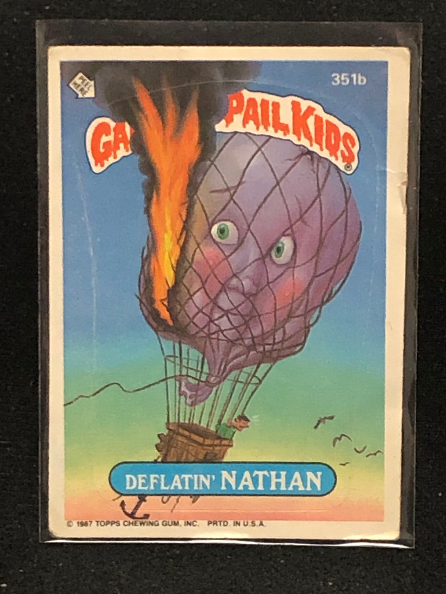 Garbage Pail Kids Original Series 9 (os9) 351b Deflatin Nathan