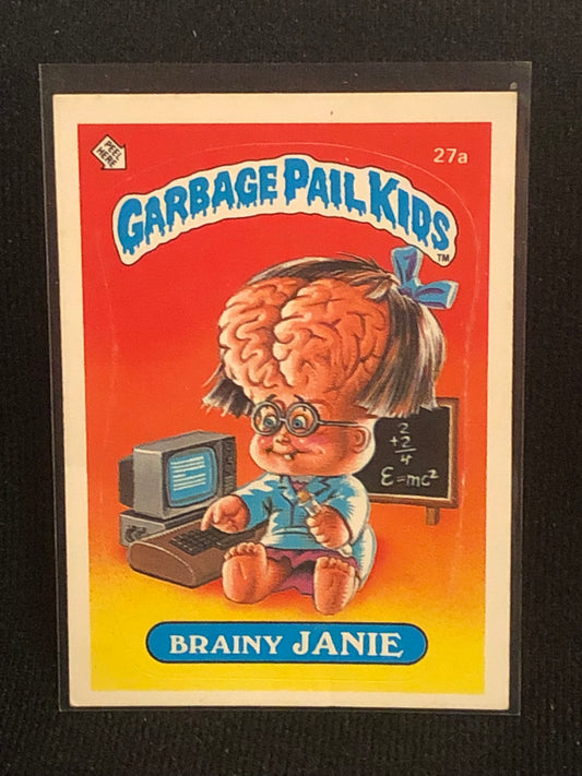 Garbage Pail Kids Original Series 1 (os1) 27a Brainy Janie